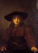 The Girl in a Picture Frame, REMBRANDT Harmenszoon van Rijn